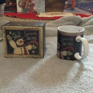 Season's Greetings Snowman Mug